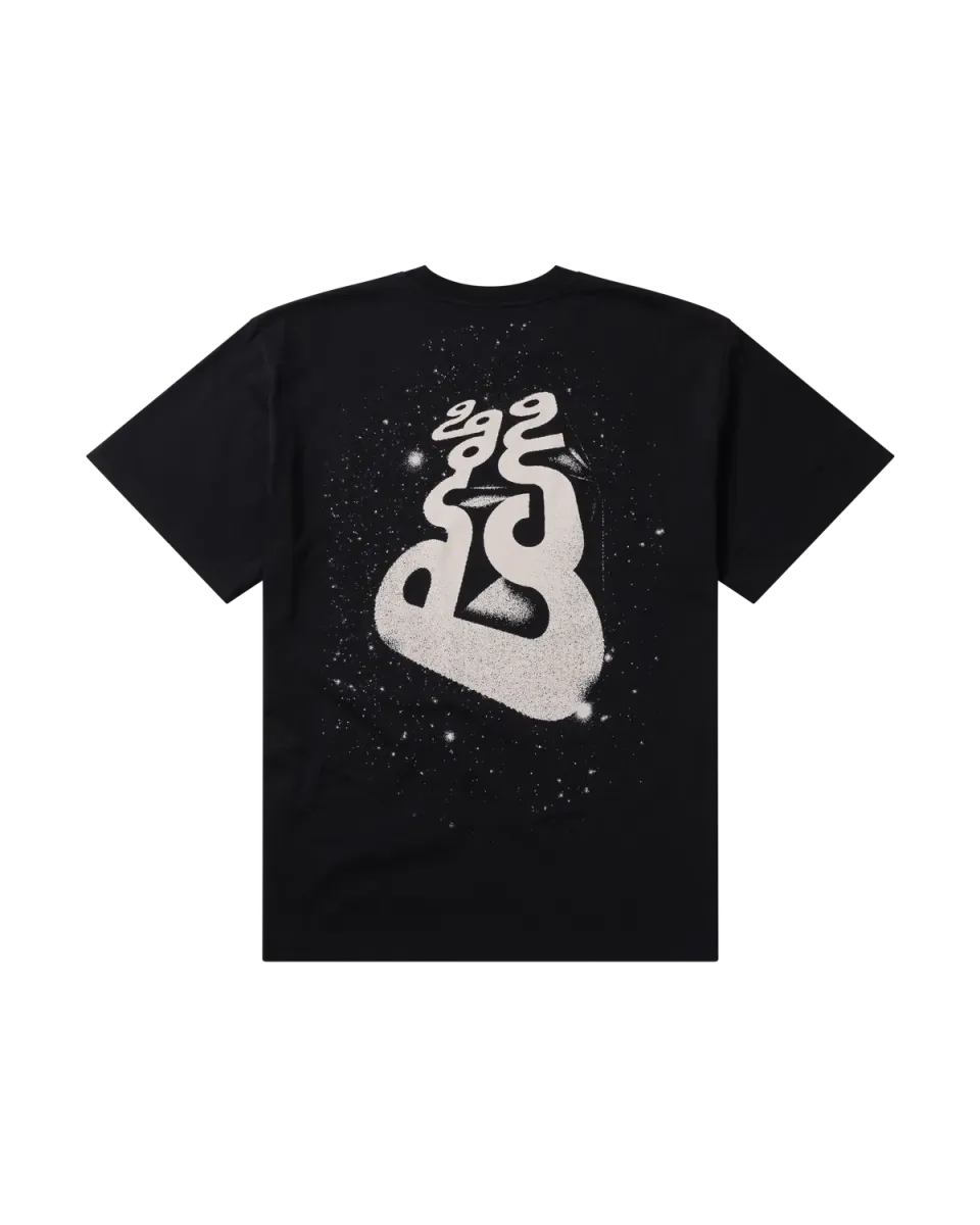 No Problemo Space Block SS Tee tricou negru 100% bumbac