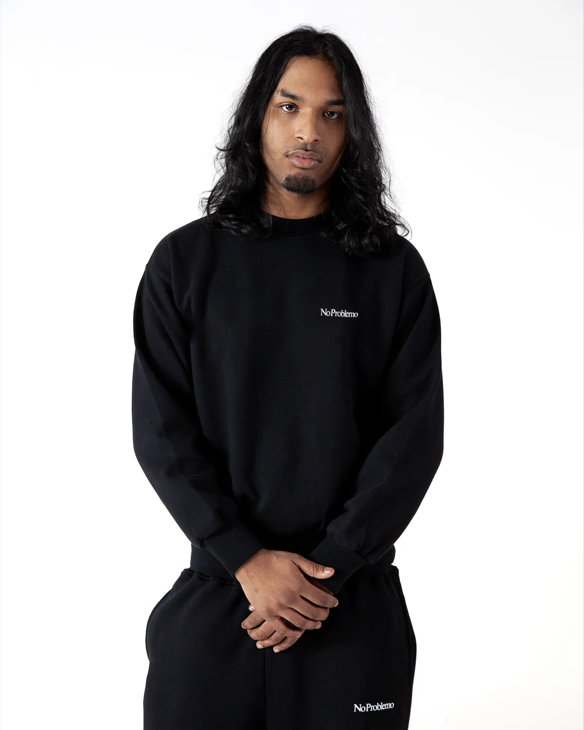 No Problemo Trip Adviser Sweatshirt bluză neagră fleece