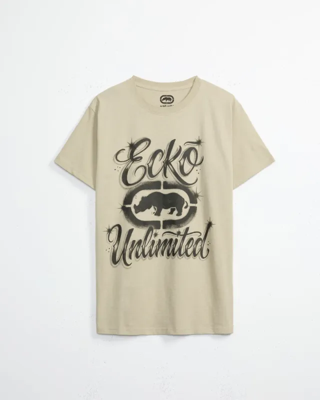 Ecko Red Relentless Rhino tricou barbati airbrush