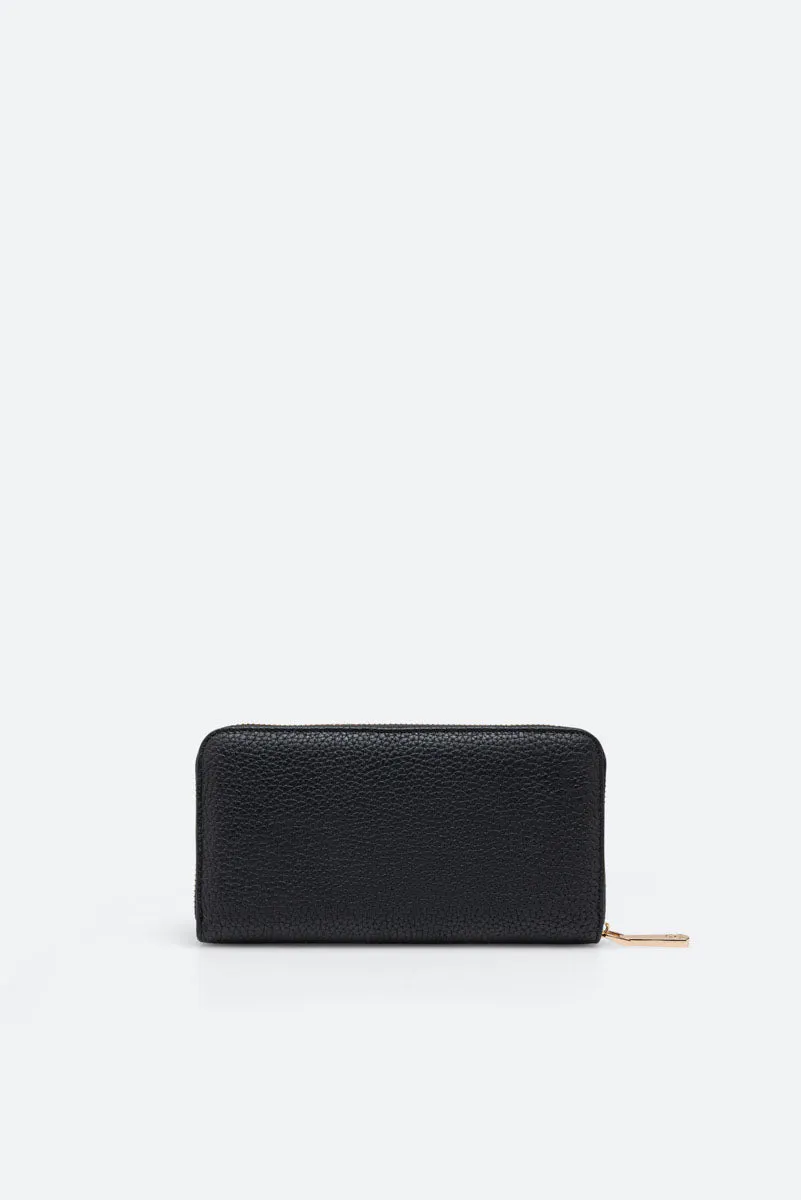 Gattinoni Hellen Lorella portofel negru piele 19 cm
