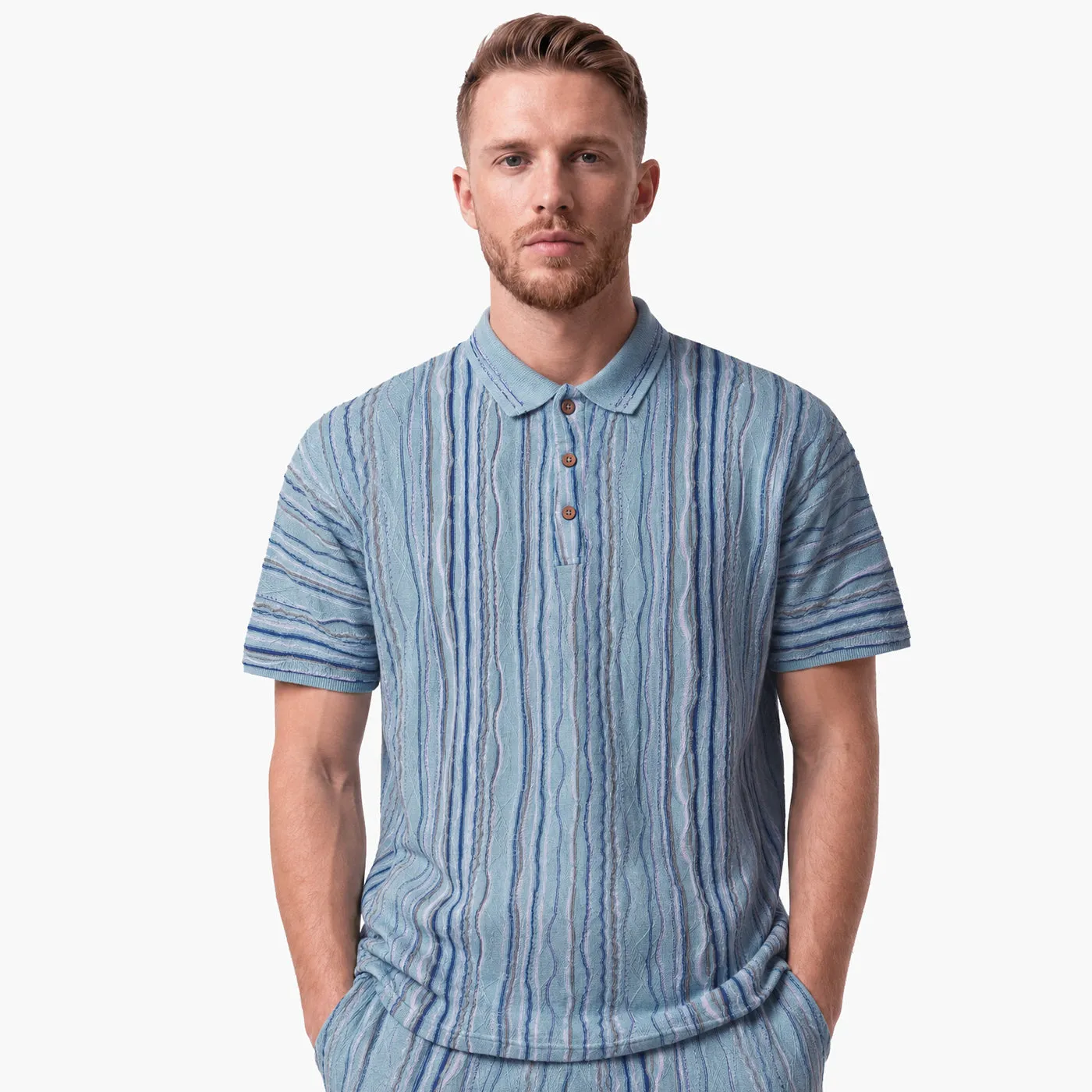 COOGI Lightweight Blue Base polo tricot albastru