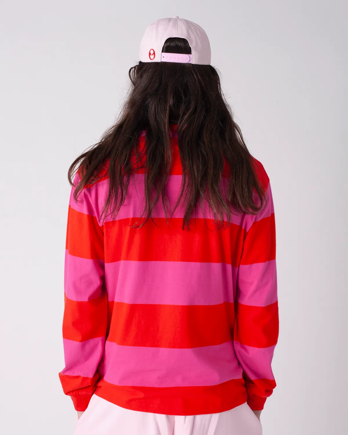 No Problemo Striped LS Tee tricou rosu dungi