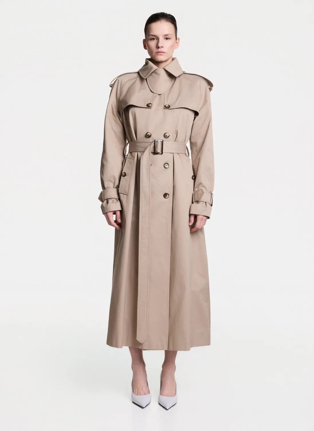 Dualitae trench lung bej arhitectural S-XL