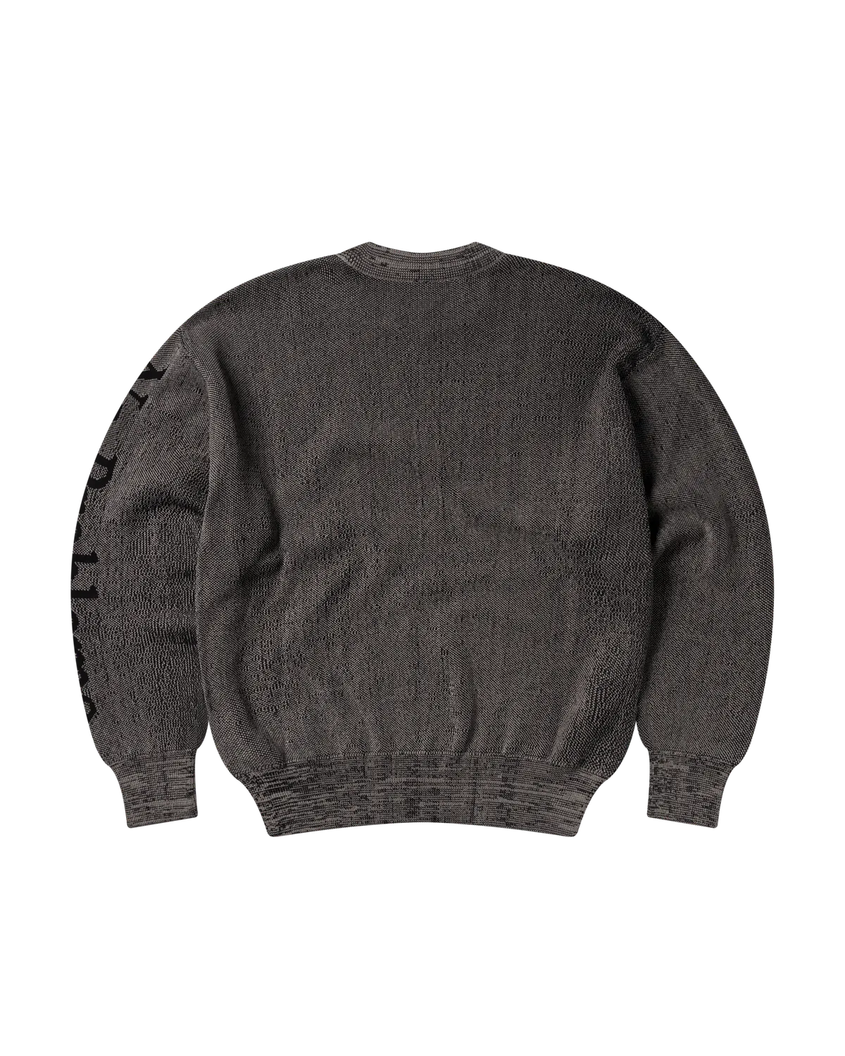 No Problemo Glitch Knit Crew pulover negru organic