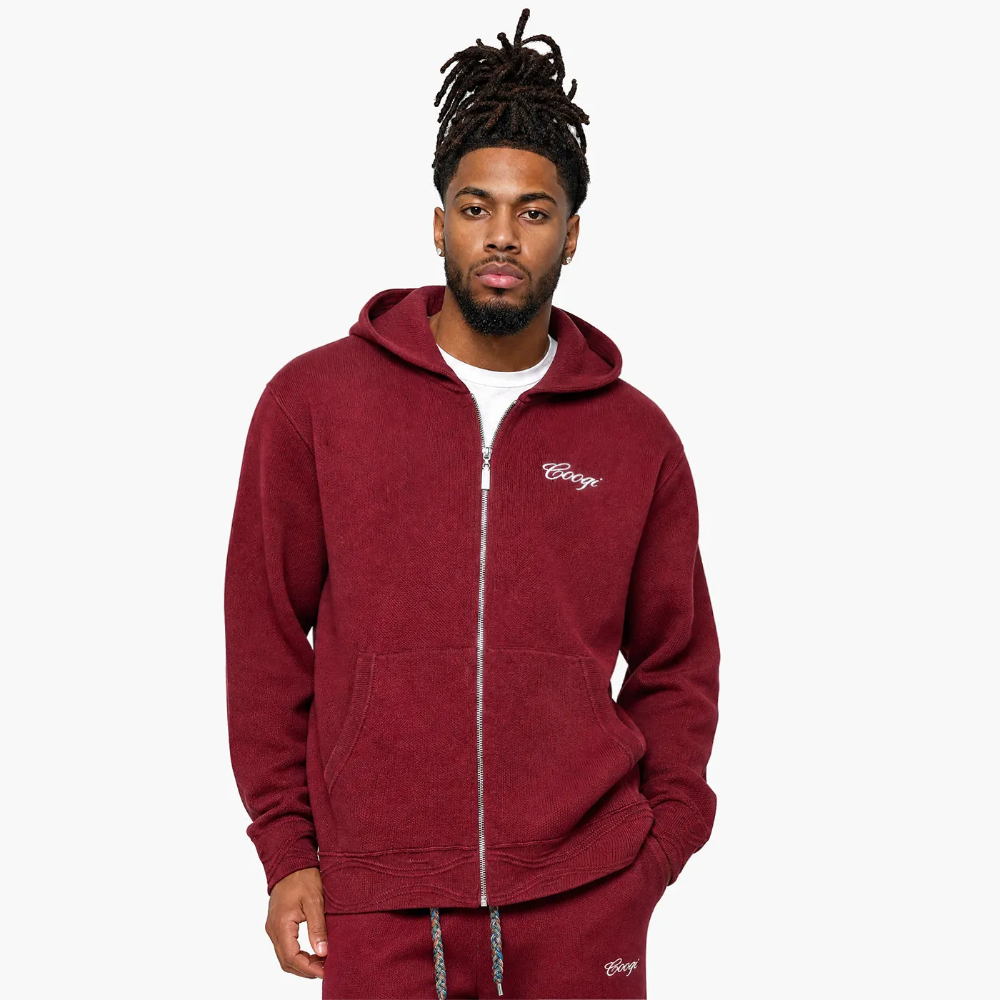 COOGI Heavy Weight Fashion Knit Hoody hanorac rosu