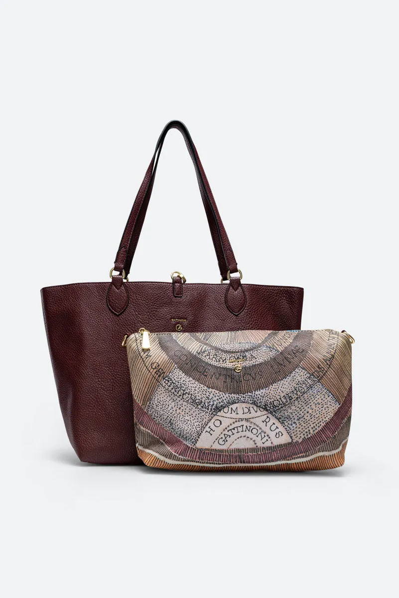 Gattinoni Planetarium Reversible geanta mica vinaccia reversibila