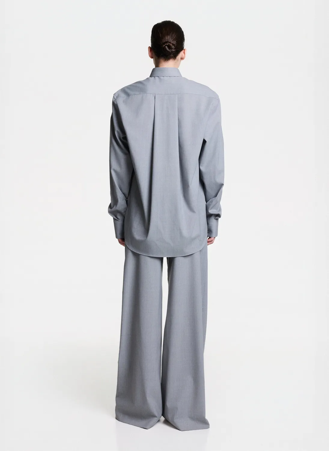 Dualitae Shirt Chest Pocket cămașă gri buzunar