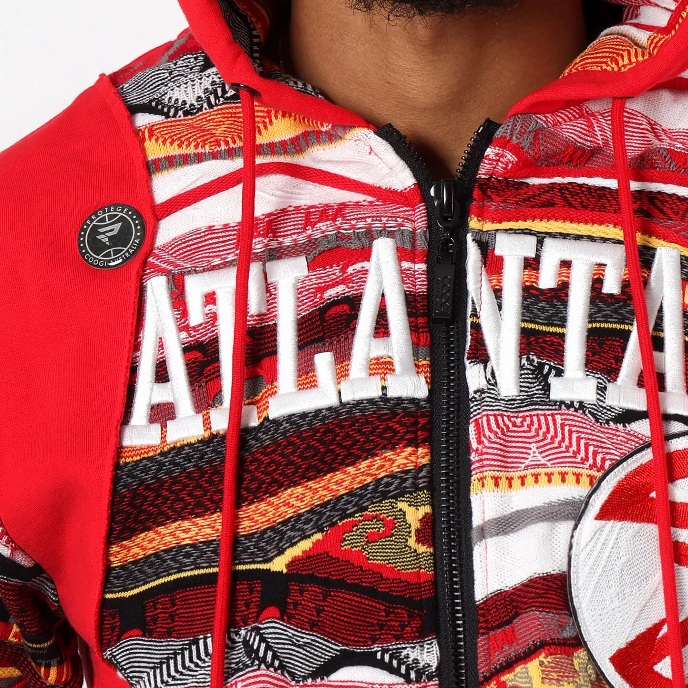 COOGI X NBA X Protege Atlanta Hawks hanorac cu fermoar roșu