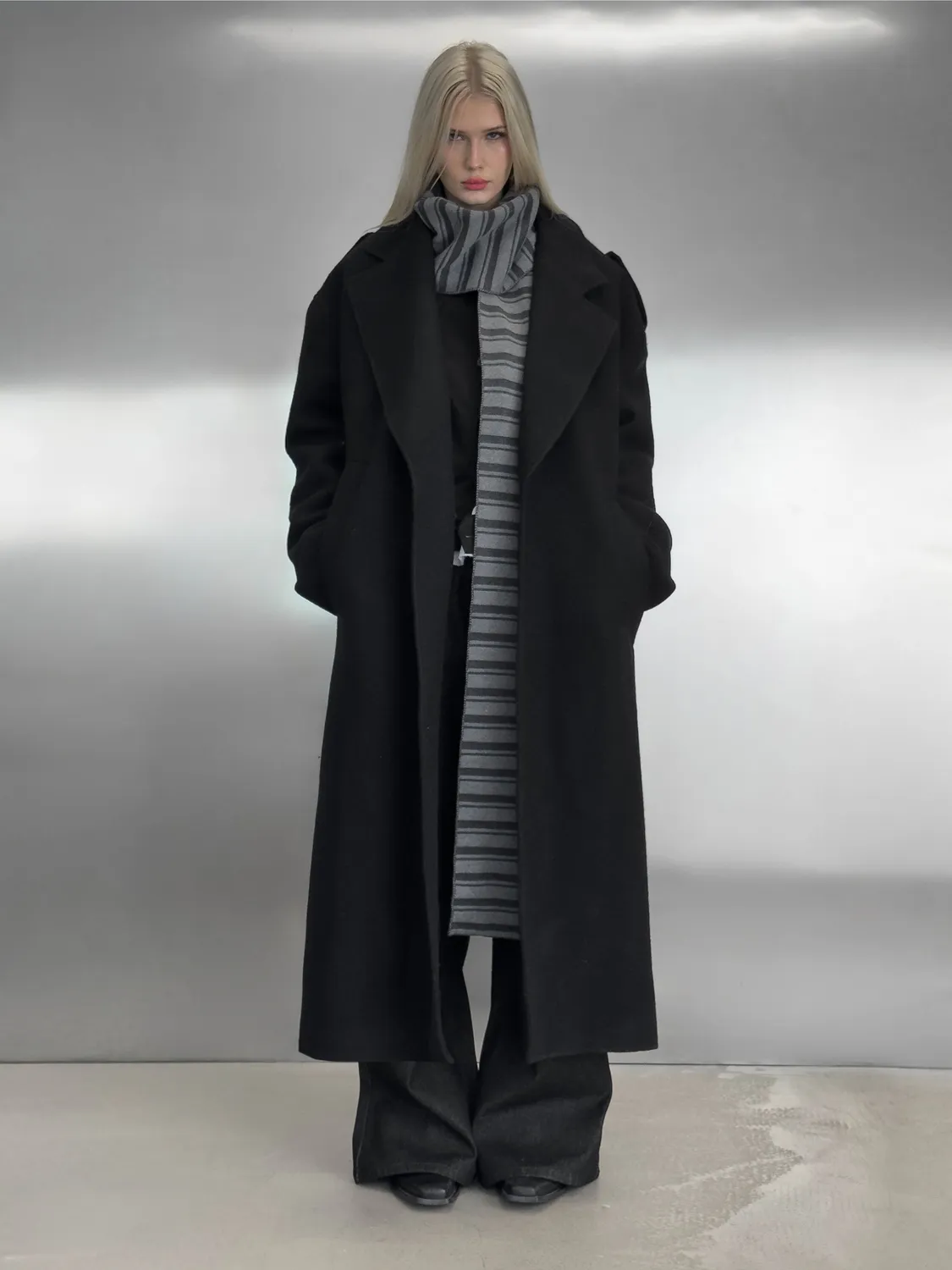 Enrage Lazy Coat palton negru lana