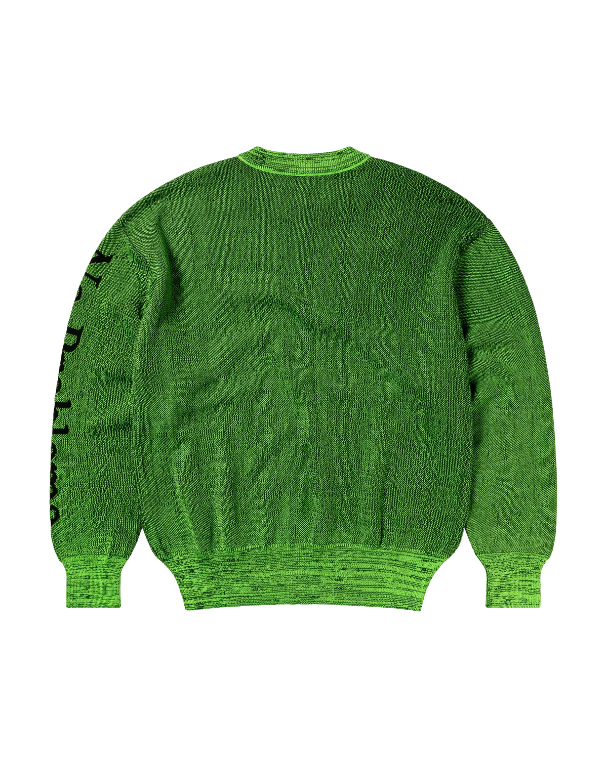 No Problemo Alien-O Glitch pulover verde jacquard