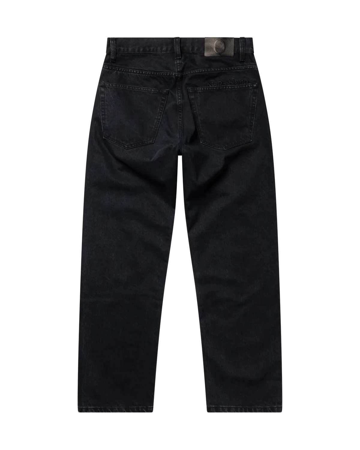 No Problemo Double Knee blugi negri denim