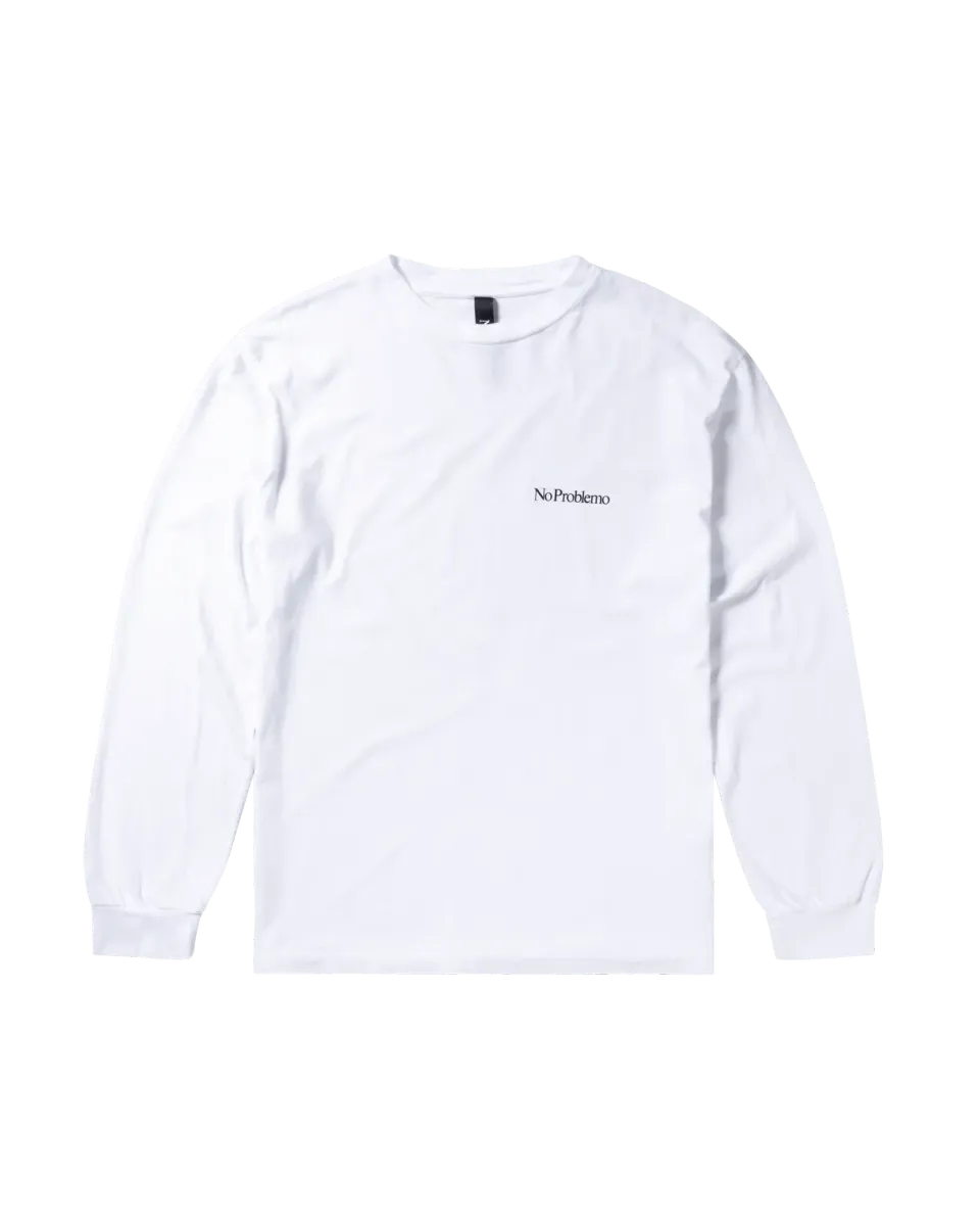 No Problemo Mini Problemo LS Tee tricou alb bumbac