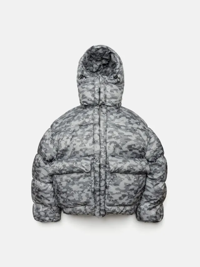 Enrage Puffy Digital Camo geaca groasa cu gluga detasabila