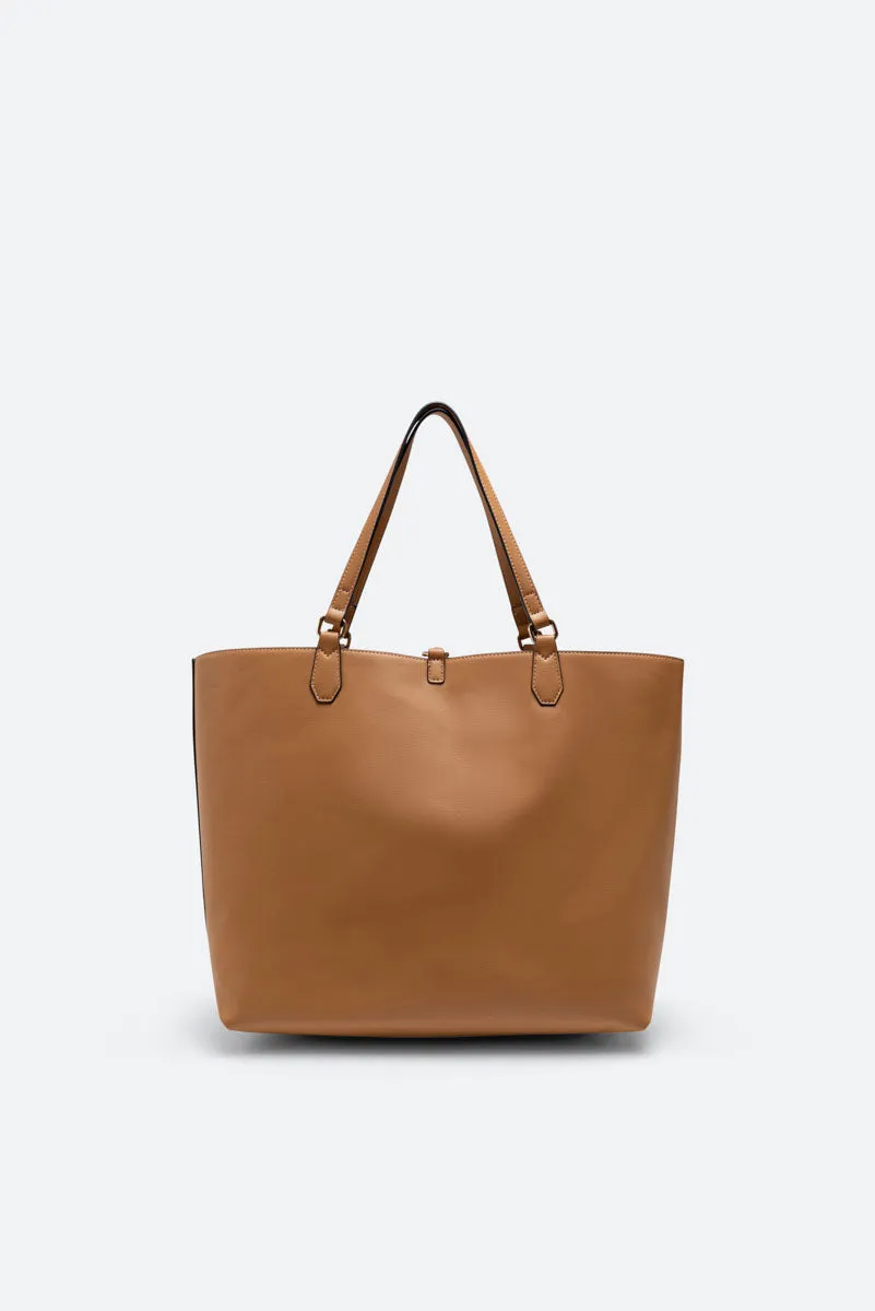 Gattinoni Teodosia Reversible geanta umar bej 34 cm