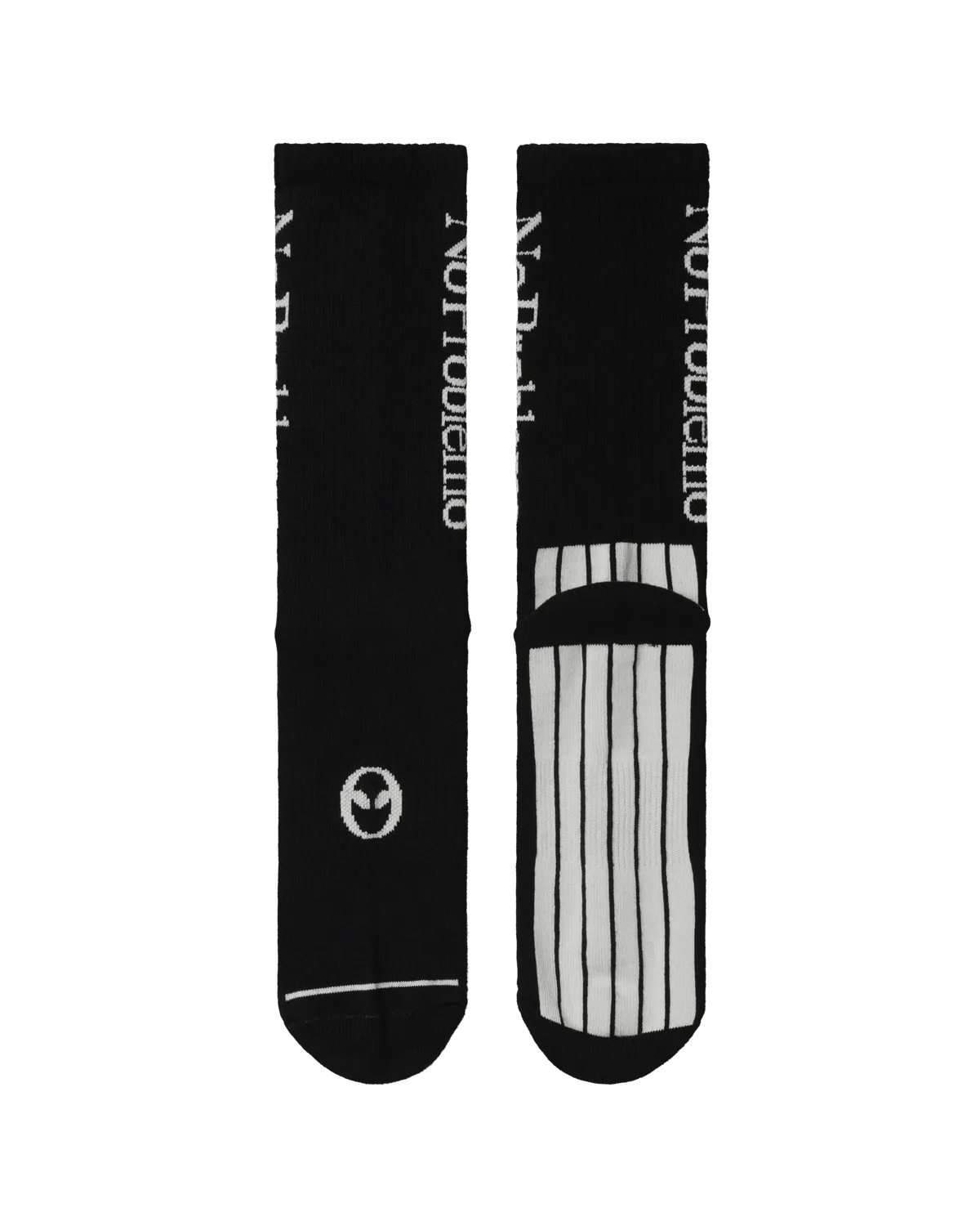 No Problemo Sock șosete negre jacquard talpă plisată