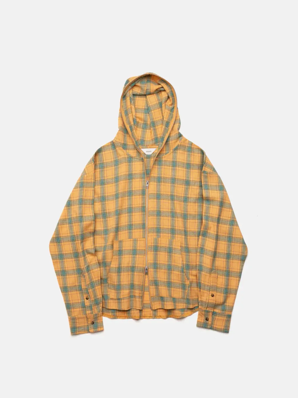 Enrage Flannel Hoodie hanorac galben tip camasa
