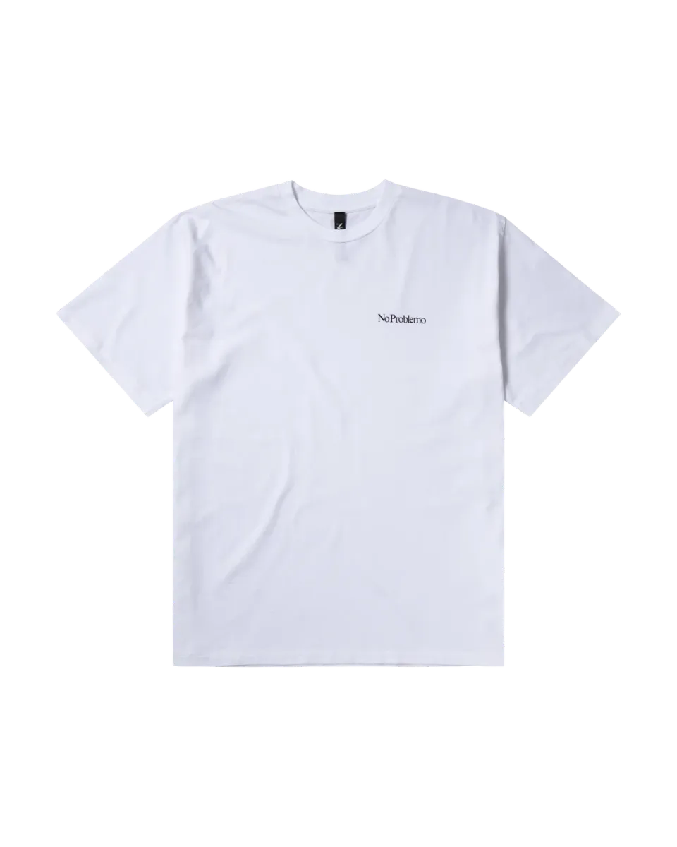 No Problemo Mini Problemo tricou alb bumbac mânecă scurtă