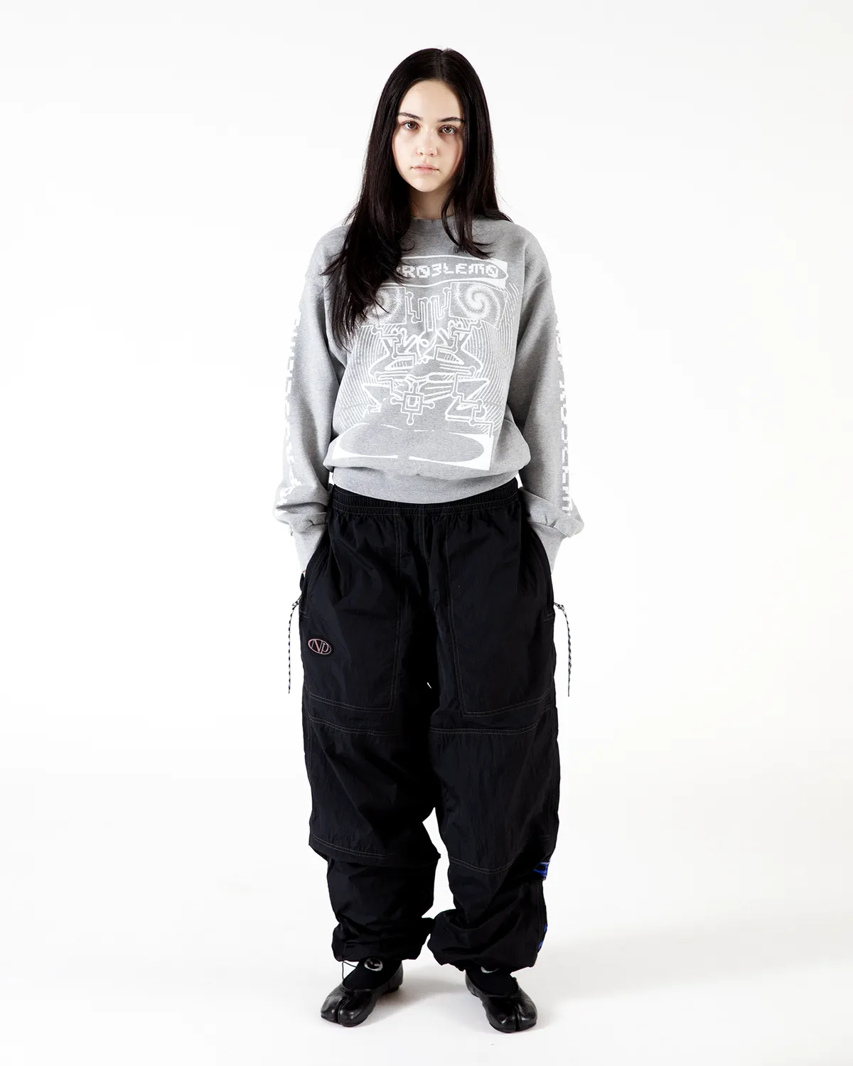 No Problemo Contrast NP30700.05 pantaloni sport negri