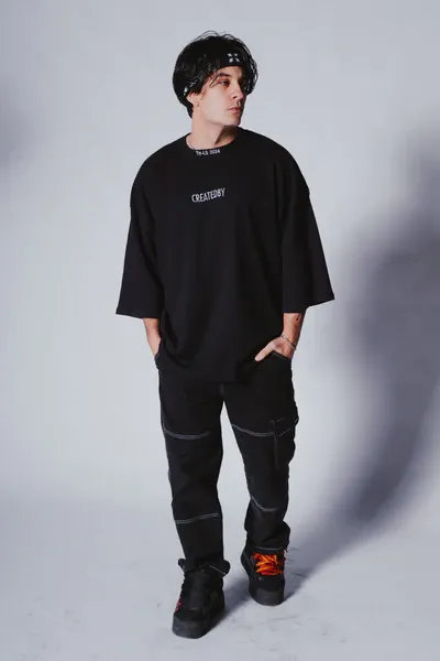 Createdby Butterfly V3 tricou negru greu 380gsm