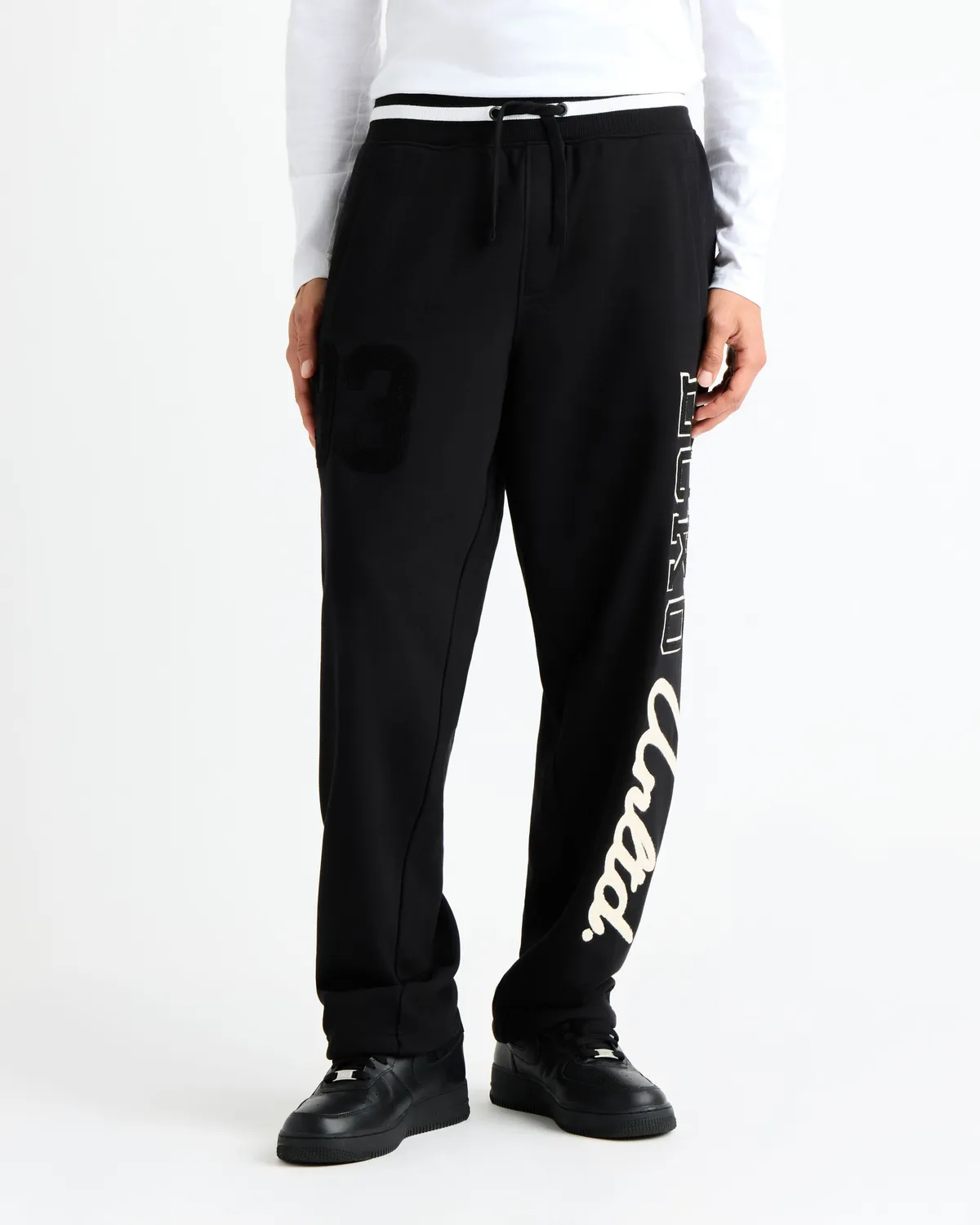 Ecko Red Kingston pantaloni sport negri din bumbac