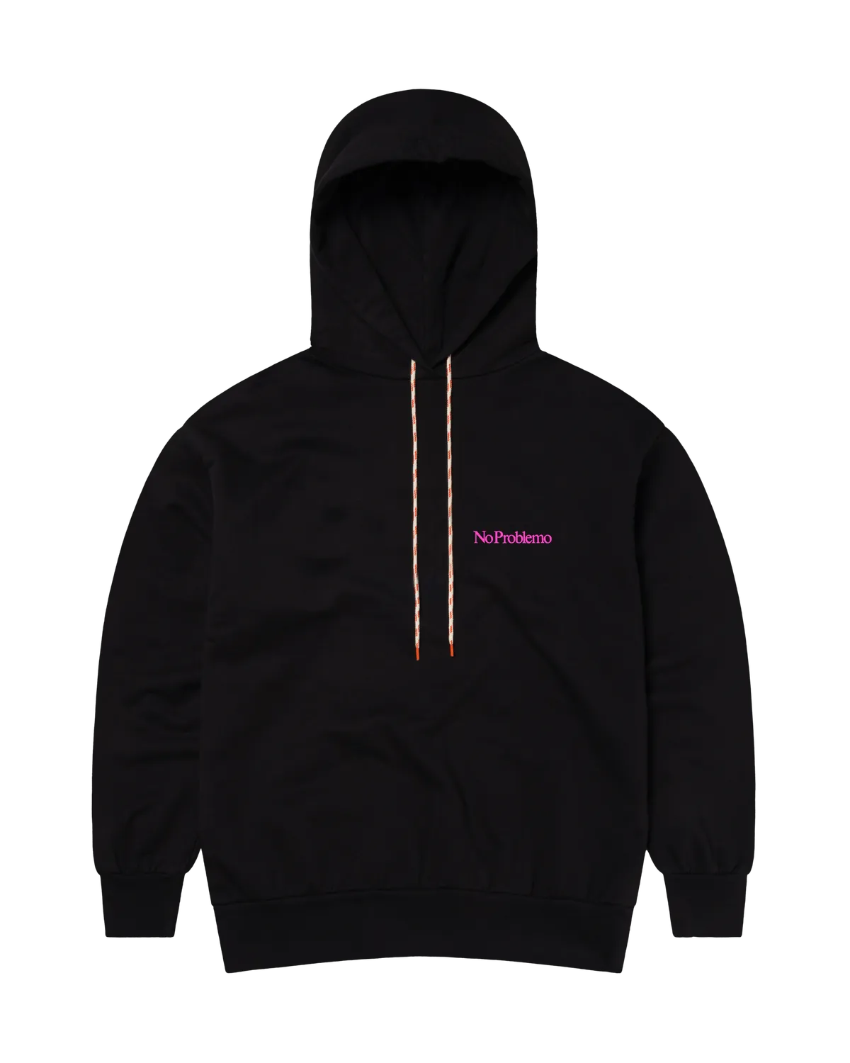 No Problemo Smile Away Hoodie hanorac negru bumbac