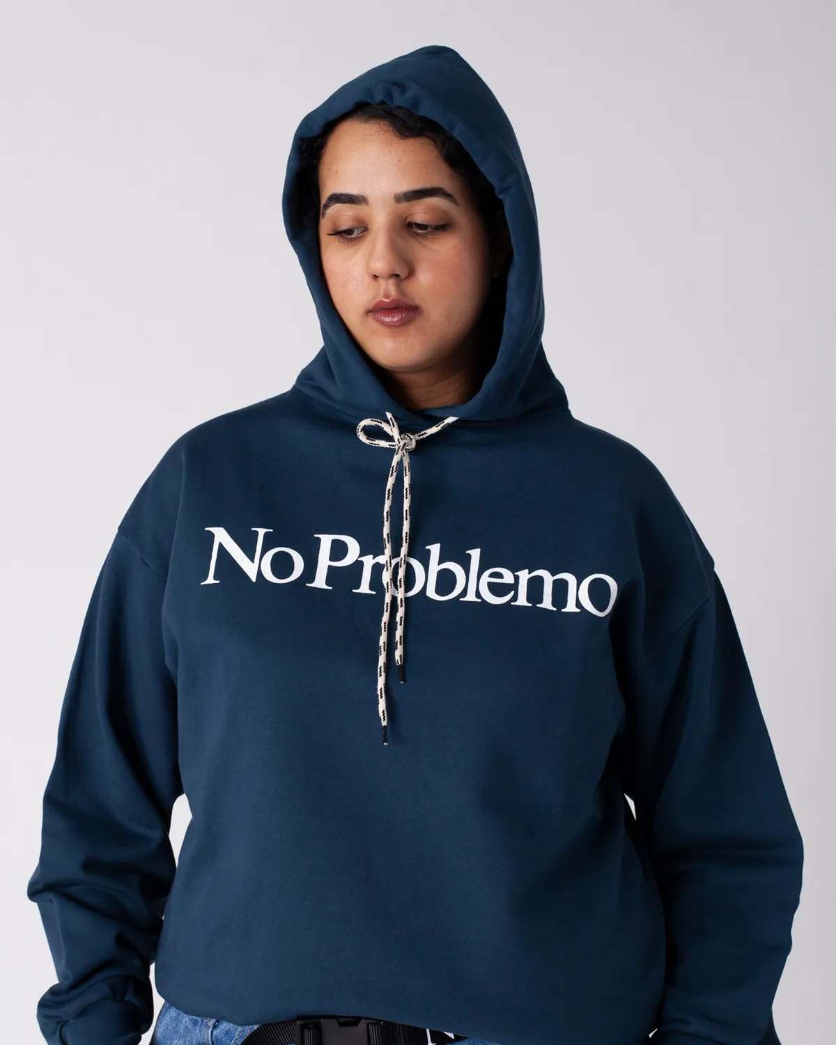 No Problemo Hoodie hanorac bleumarin bumbac