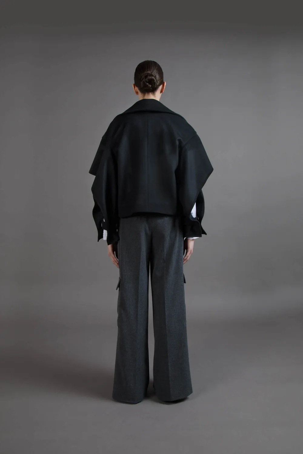 Gattinoni Coat Panno Nero palton lana negru