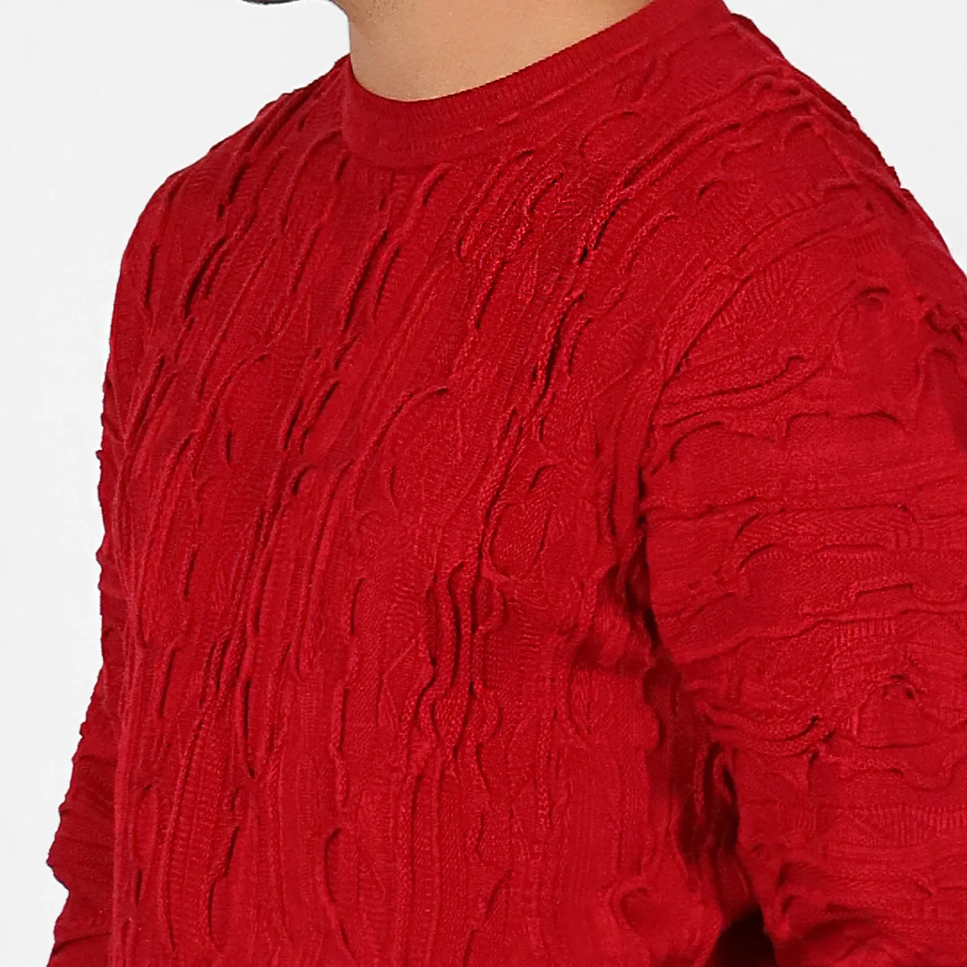 COOGI Red Alert pulover barbati rosu bumbac tricotat