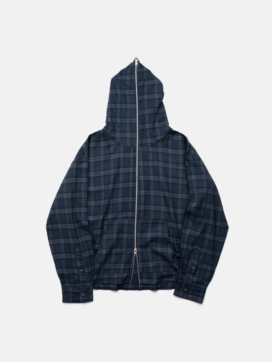 Enrage Flannel Hoodie hanorac bleumarin flanel