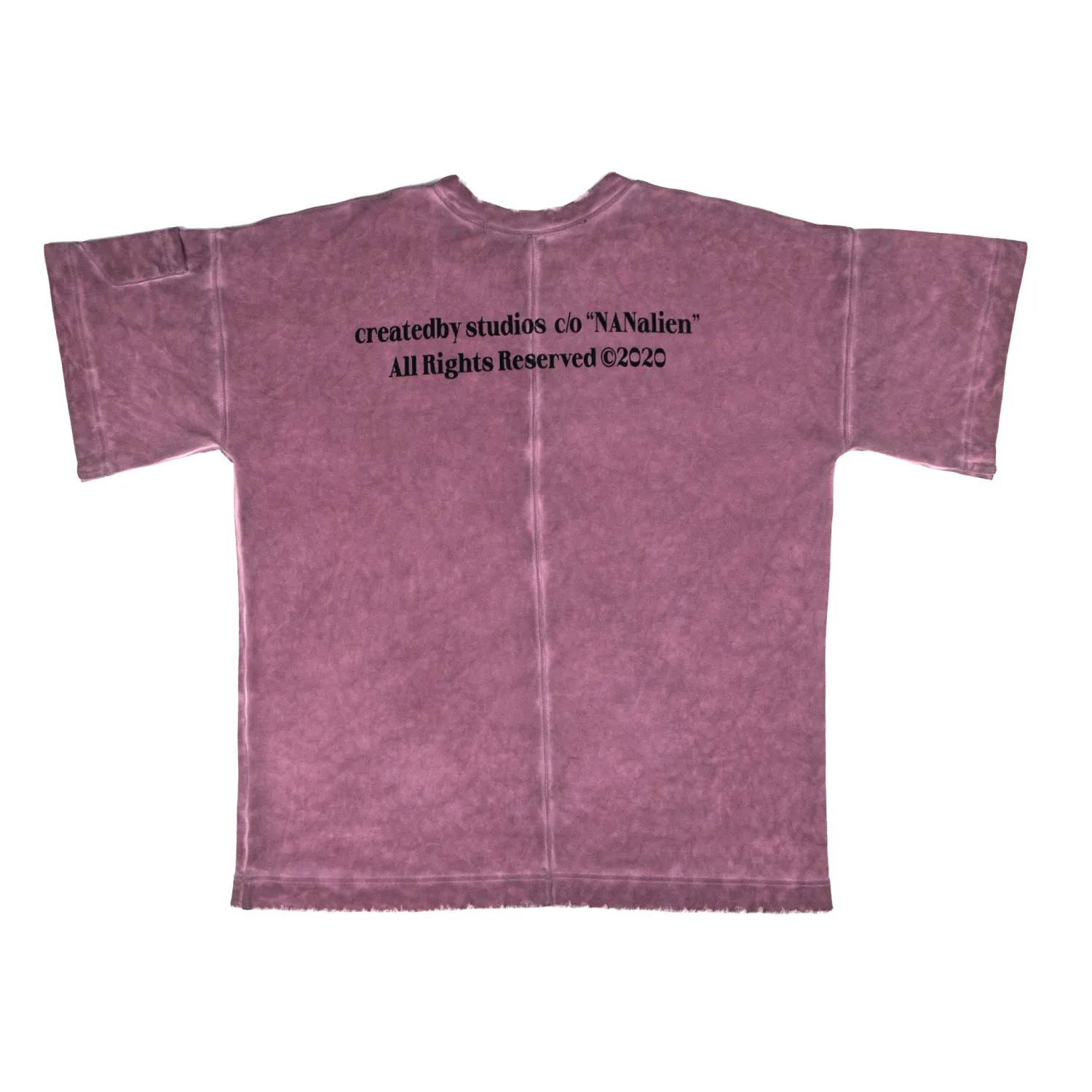 Createdby Saudi Arabi tricou mov vintage greu