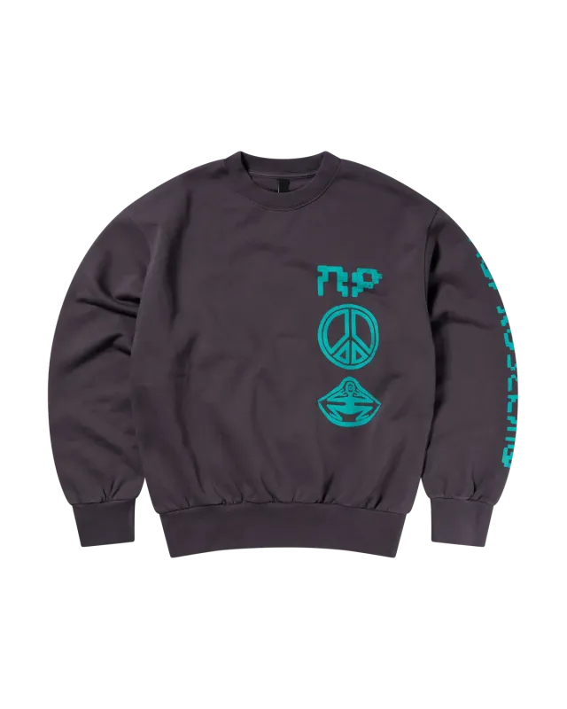 No Problemo Space Travel hanorac gri fleece