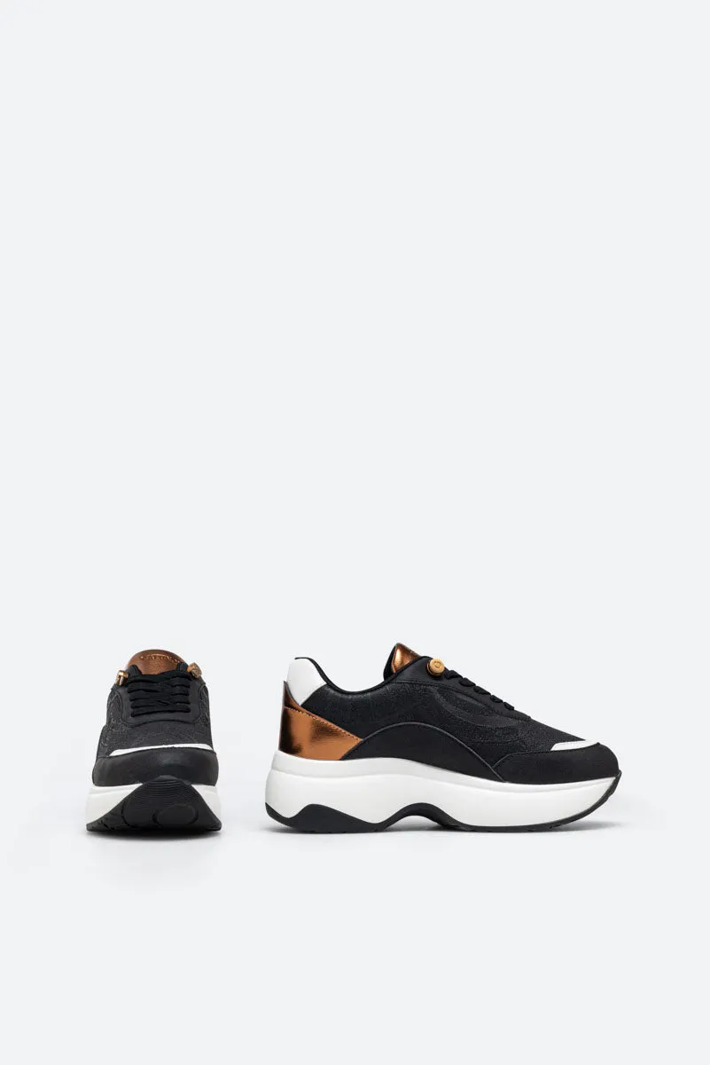 Gattinoni Planetarium New Dafne sneakers dama negri platforma