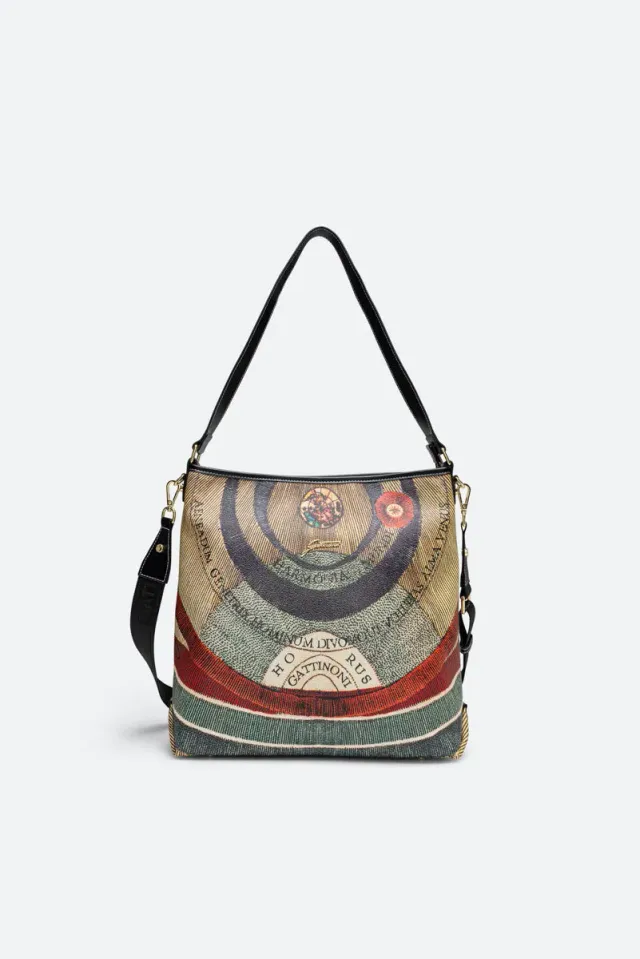 Gattinoni Planetarium Classic geanta umar negru 39cm 2fete