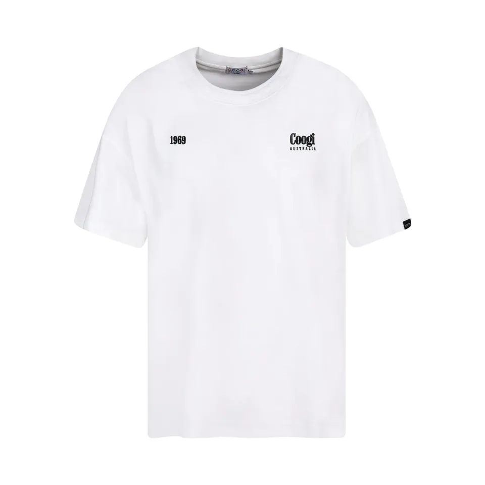 COOGI Mask Tee tricou oversized alb imprimat