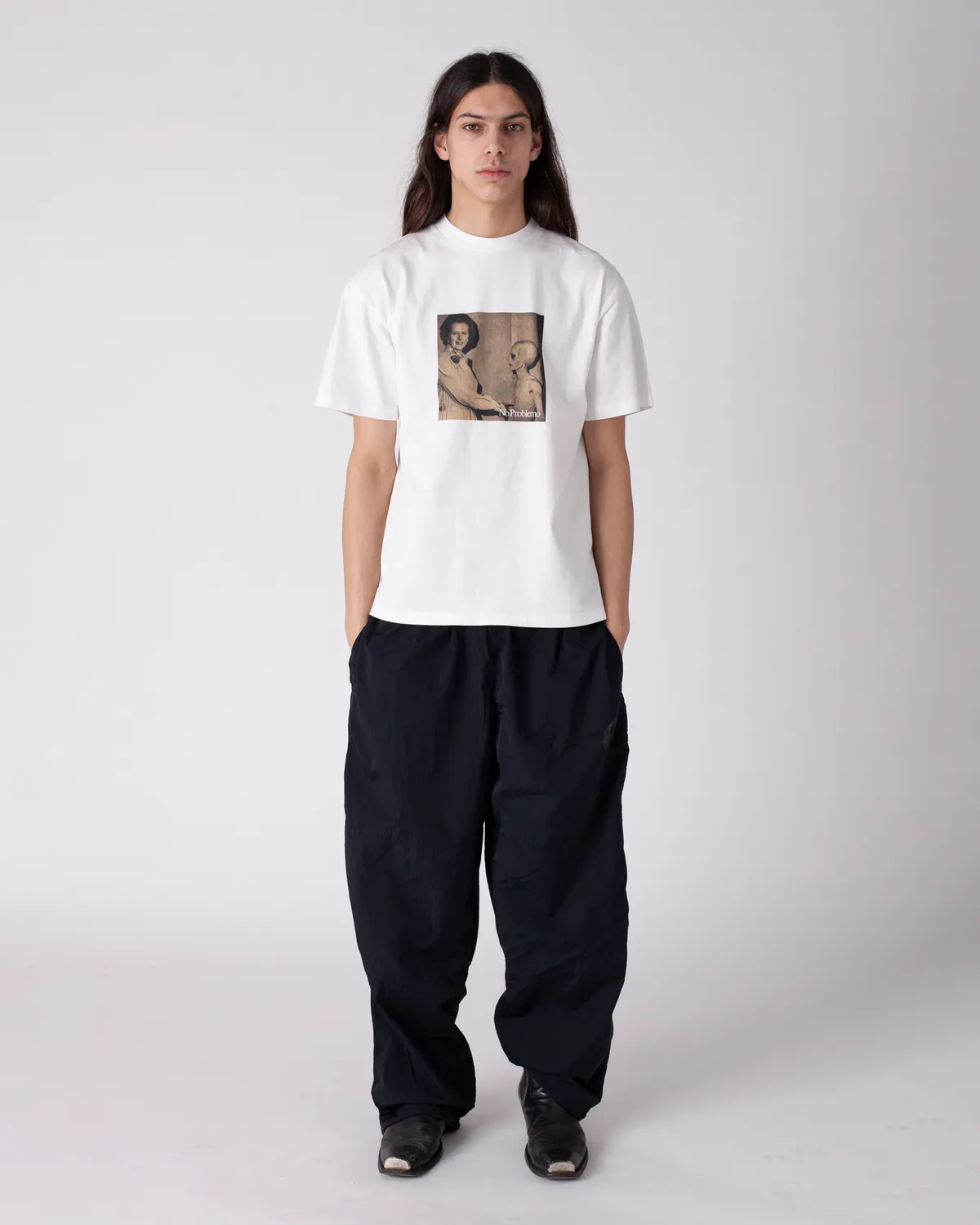 No Problemo Nylon Track pantaloni negri nailon