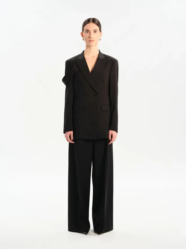 Dualitae ANAIS costum negru dama sacou + pantaloni lana