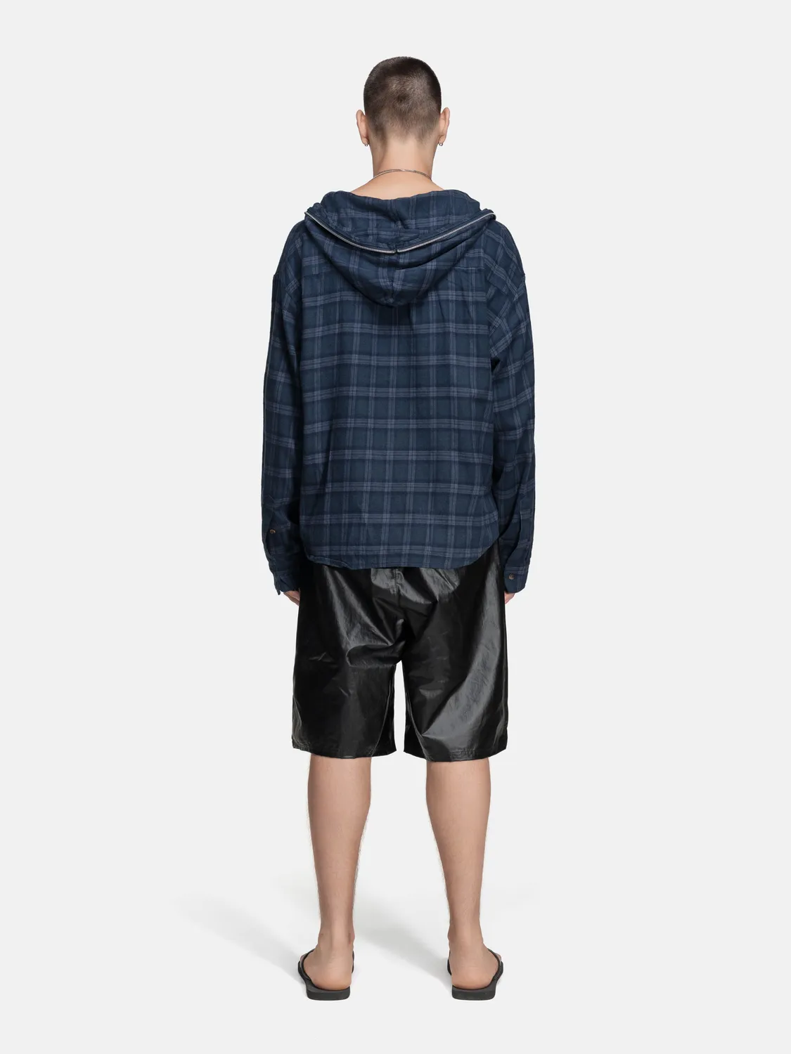 Enrage Flannel Hoodie hanorac bleumarin flanel