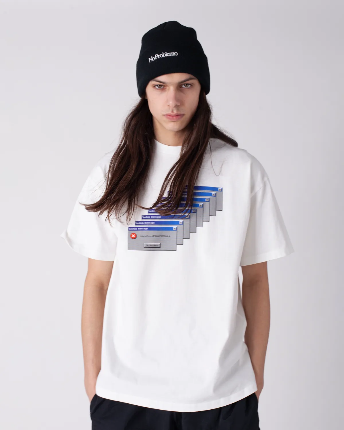 No Problemo Critical Error NP60010.03 tricou alb bumbac