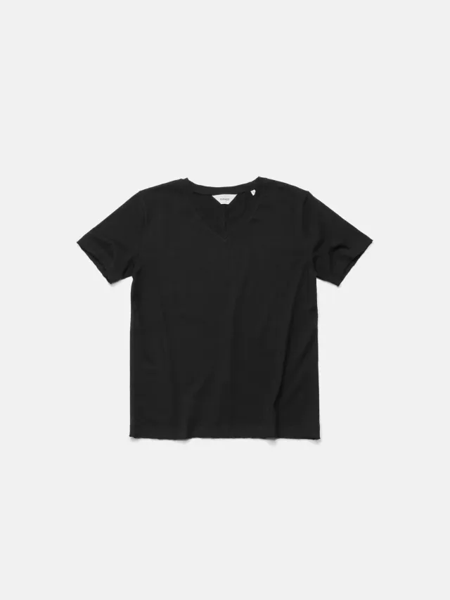 Enrage V-Neck Black tricou negru decolteu V bumbac