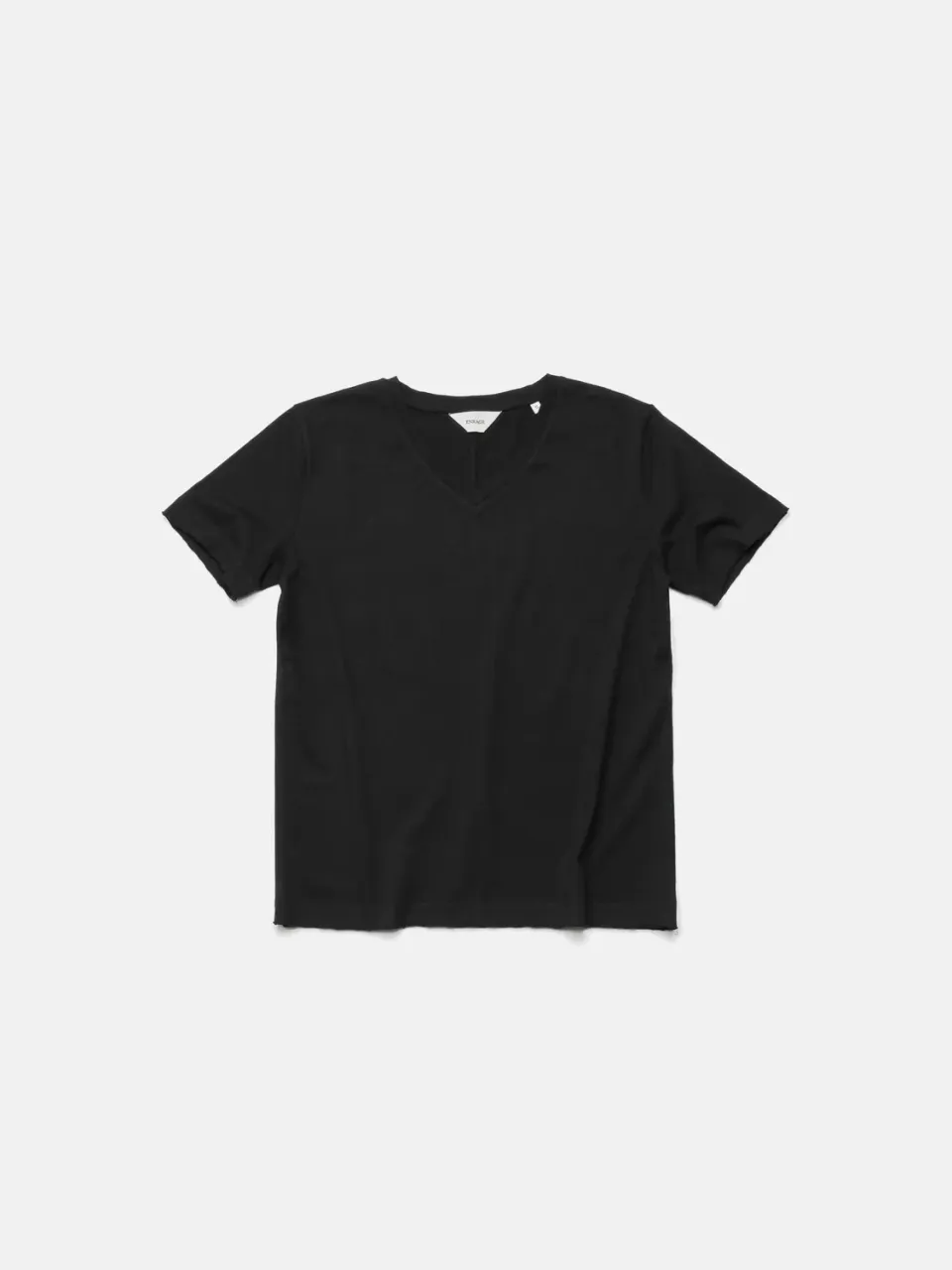 Enrage V-Neck Black tricou negru decolteu V bumbac