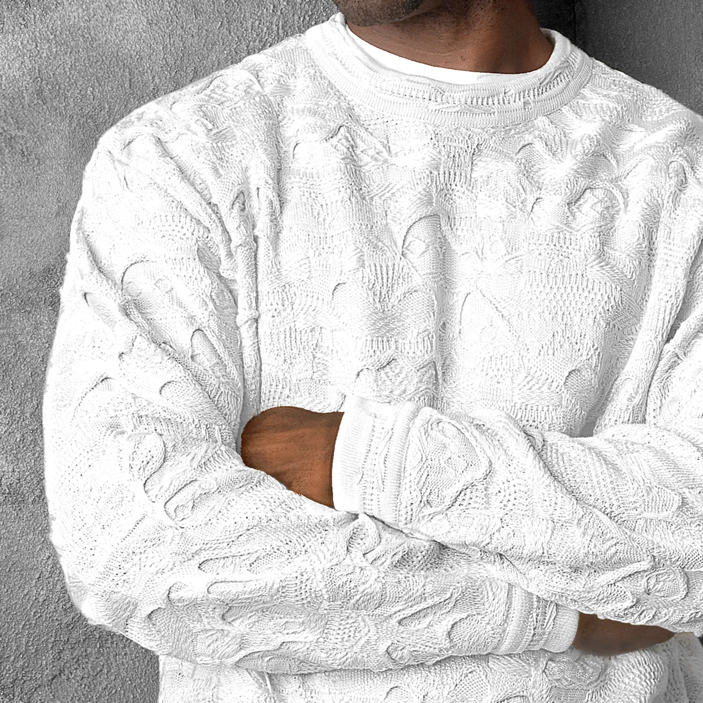 COOGI WhiteOut pulover bărbați alb bumbac ediție specială