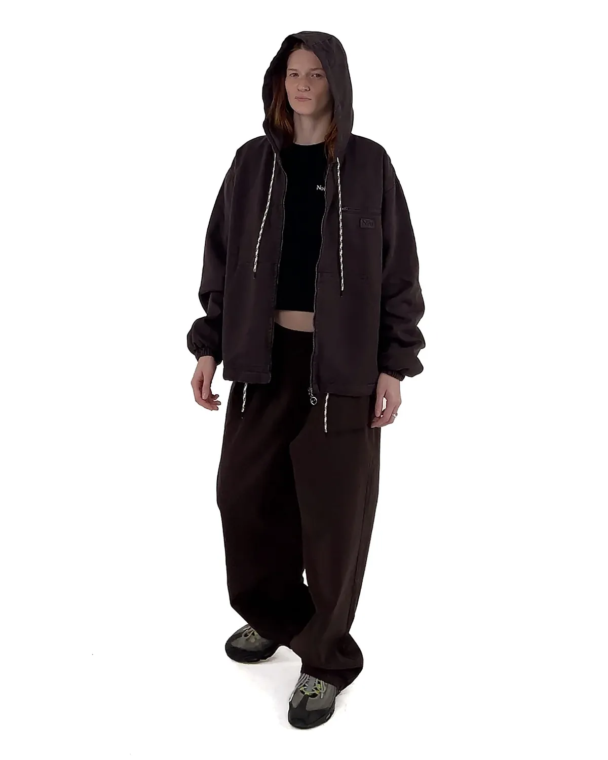 No Problemo Workwear geacă maro bumbac