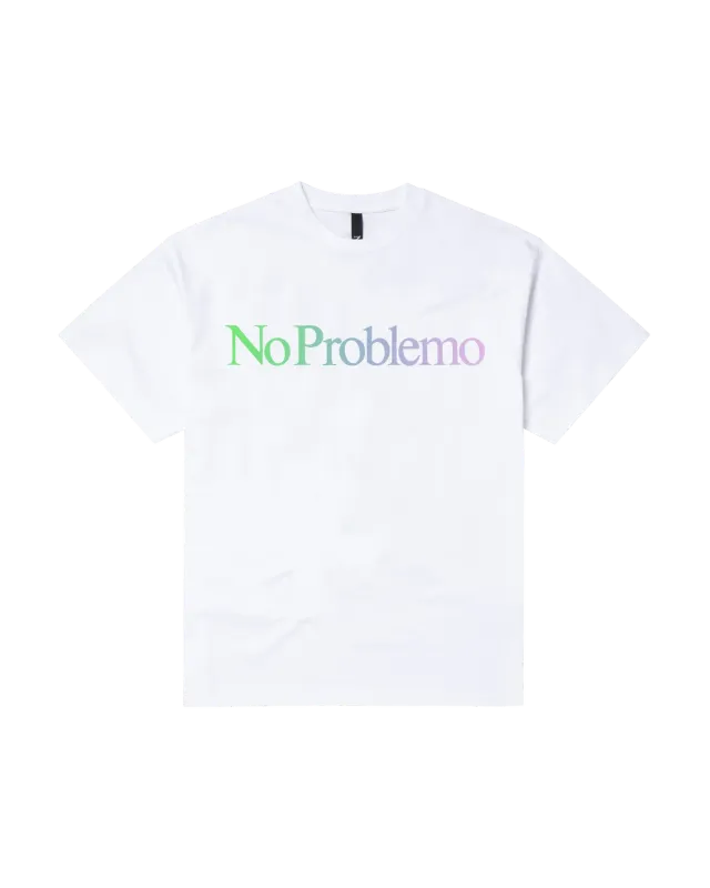 No Problemo Gradient SS Tee tricou alb bumbac