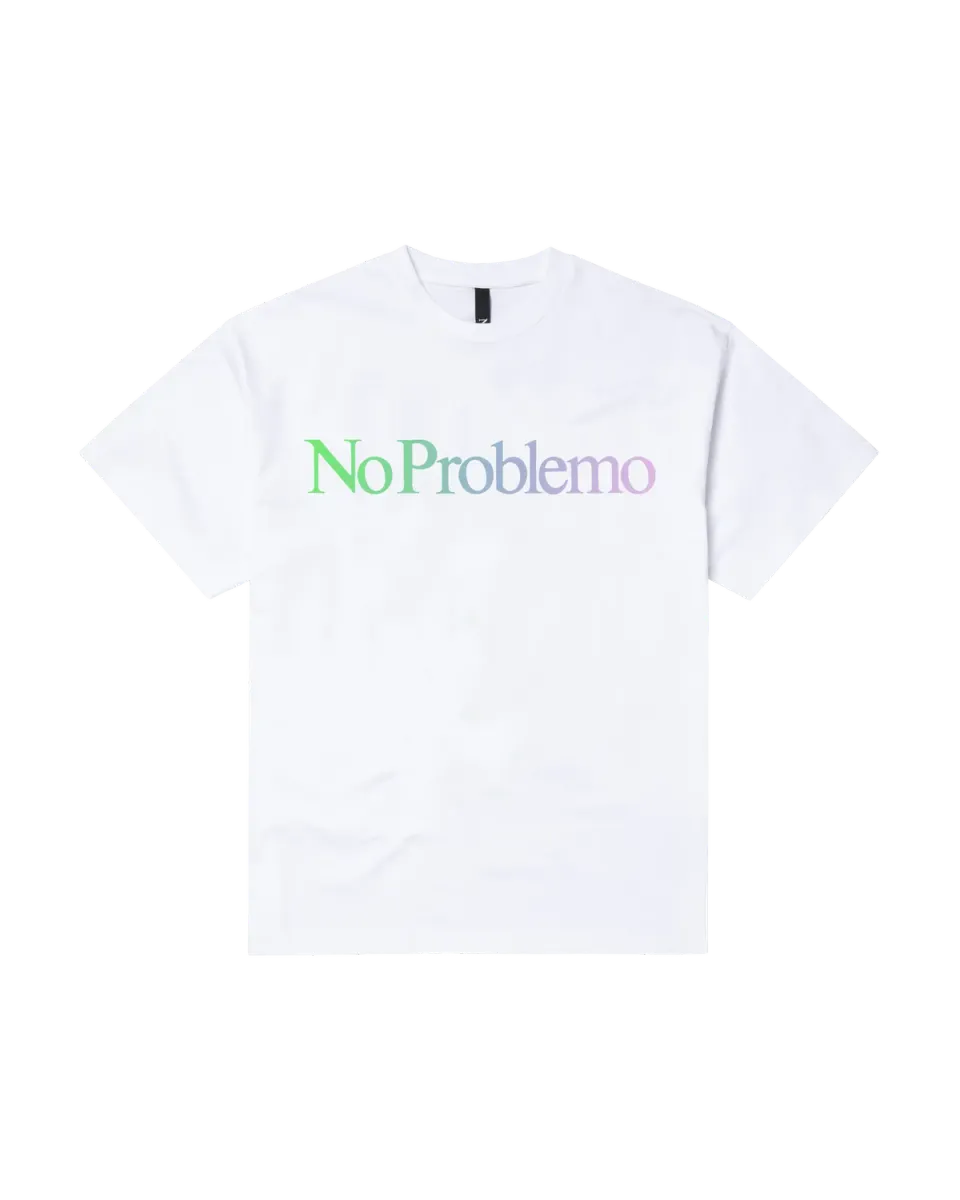 No Problemo Gradient SS Tee tricou alb bumbac