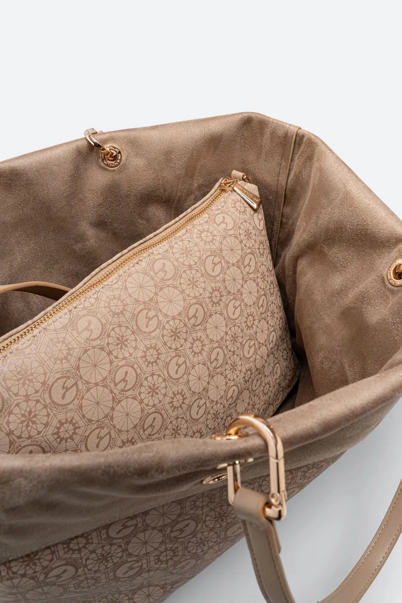 Gattinoni Teodosia Beige geanta de umar reversibila