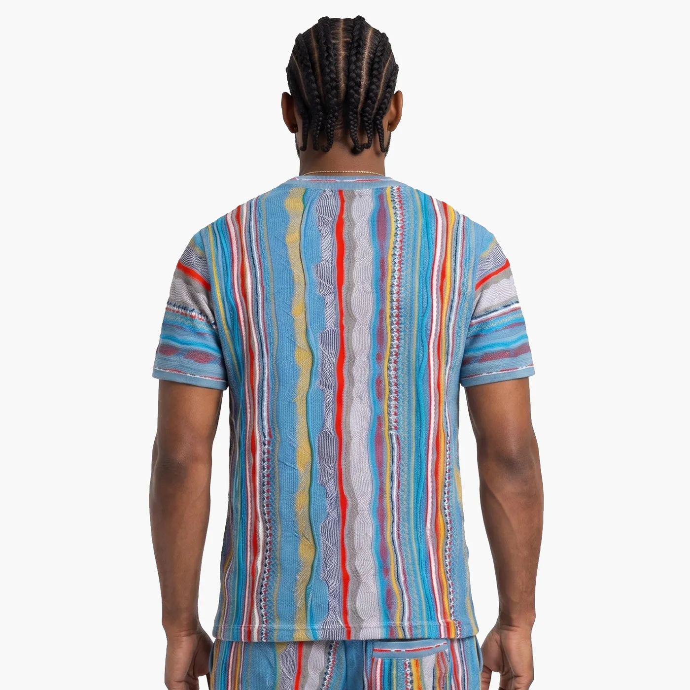 COOGI Light Weight Tricou tricotat gri-albastru bumbac
